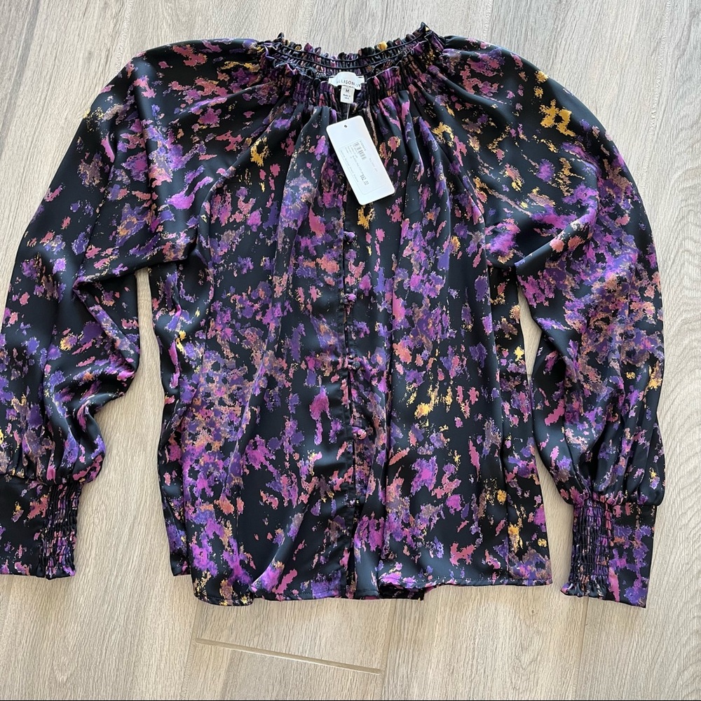 NWT ALLISON JOY Jackie button front blouse (from EVEREVE)